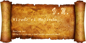 Vizvári Melinda névjegykártya